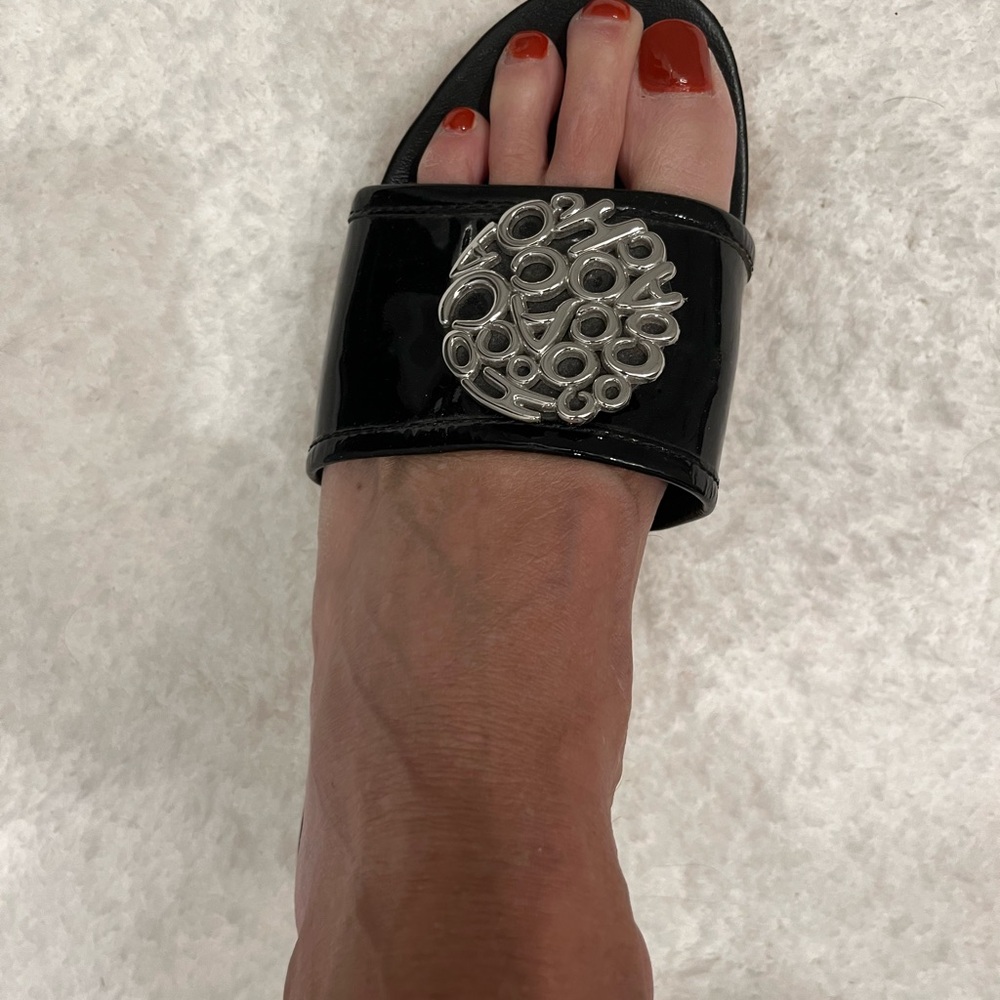 Coach sandal with cork heel
